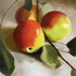 Apples on a cloth