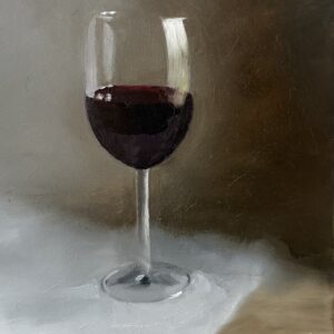 a glass of wine